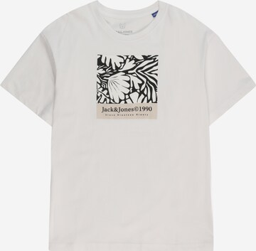 T-Shirt 'JORMARBELLA' Jack & Jones Junior en blanc : devant