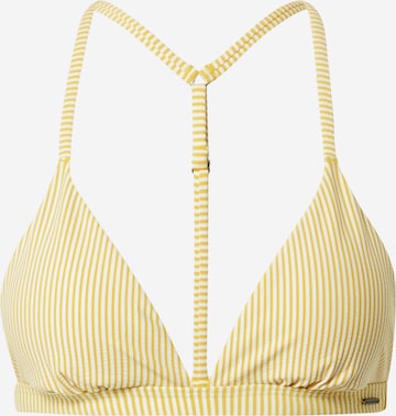 Superdry - Triangular Top de biquíni em amarelo: frente