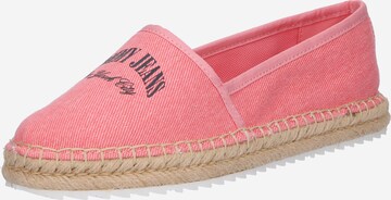 Tommy Jeans Espadrillo 'VARSITY' värissä vaaleanpunainen: edessä