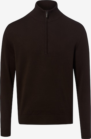 Pull-over Nils Sundström en marron : devant