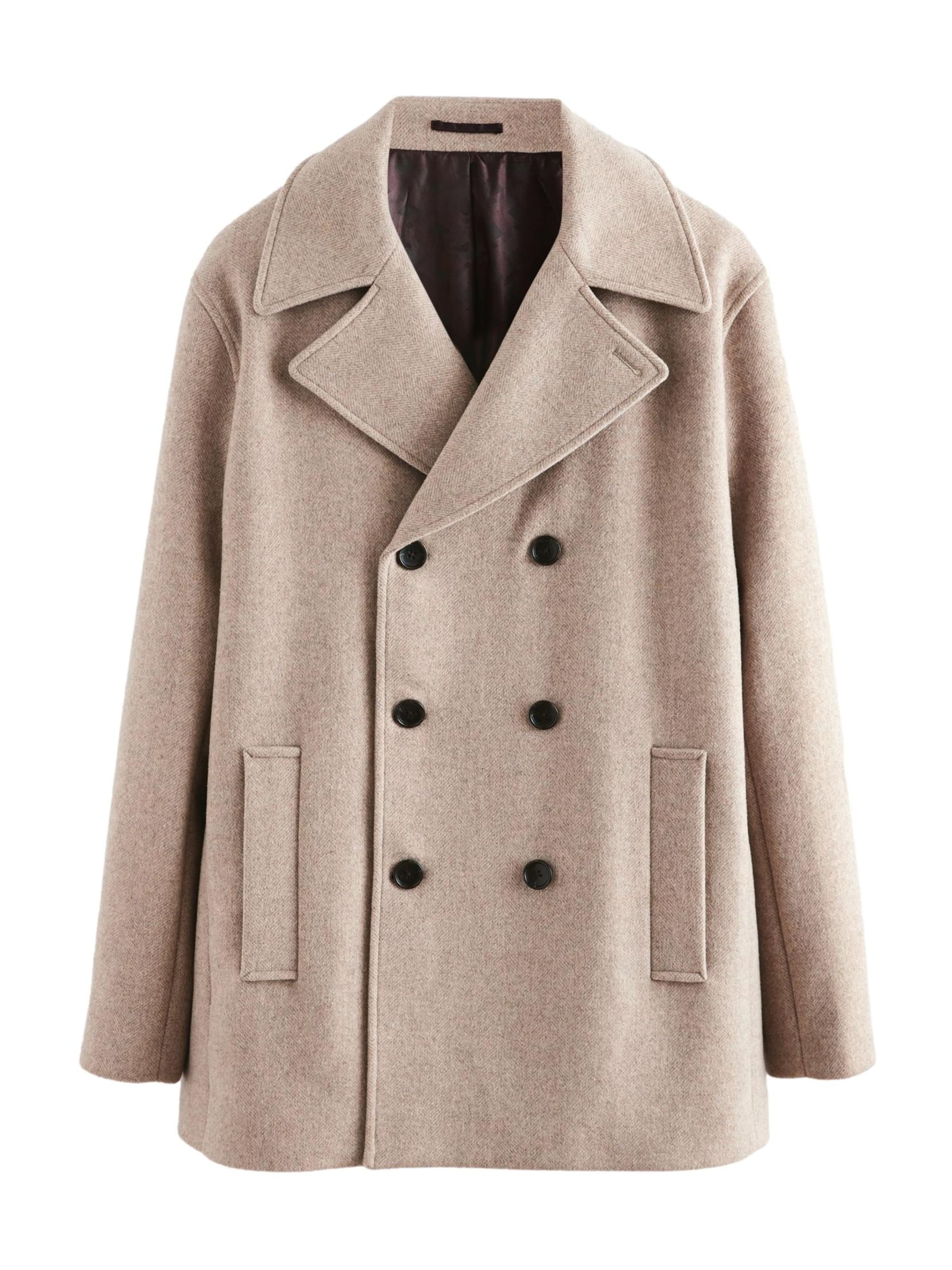 Next Преходно палто в бежово: отпред