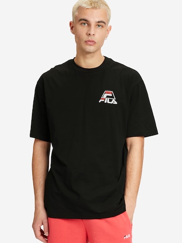 FILA - Camisa 'LIBEREC' em preto: frente