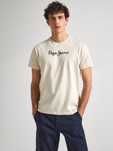 Pepe Jeans - Camisa 'EGGO' em bege: frente