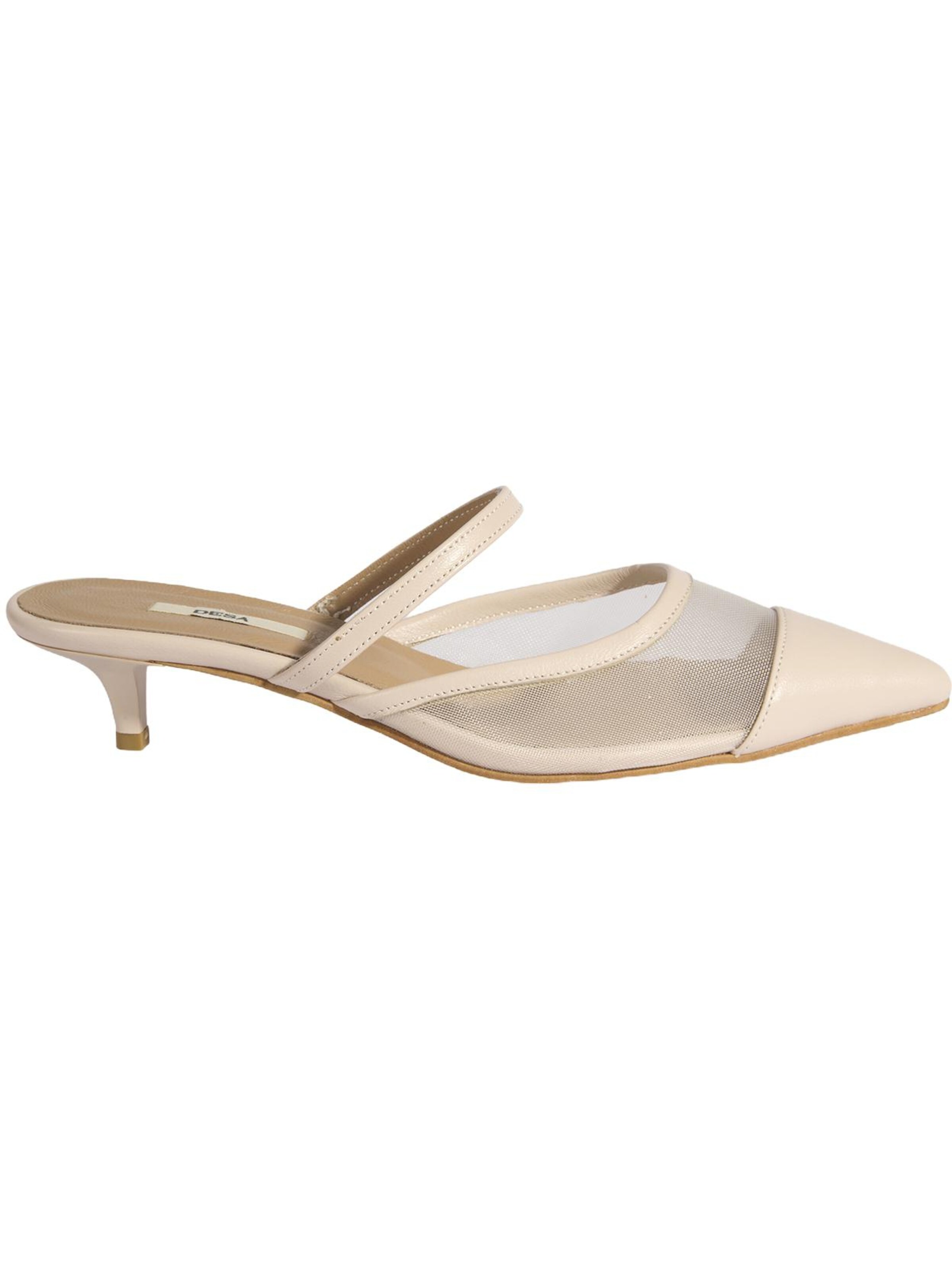 Desa Pumps 'Hausschuhe mit Absatz' in Beige