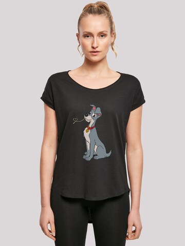 T-shirt 'Disney Lady And The Tramp Spaghetti Heart' F4NT4STIC en noir : devant