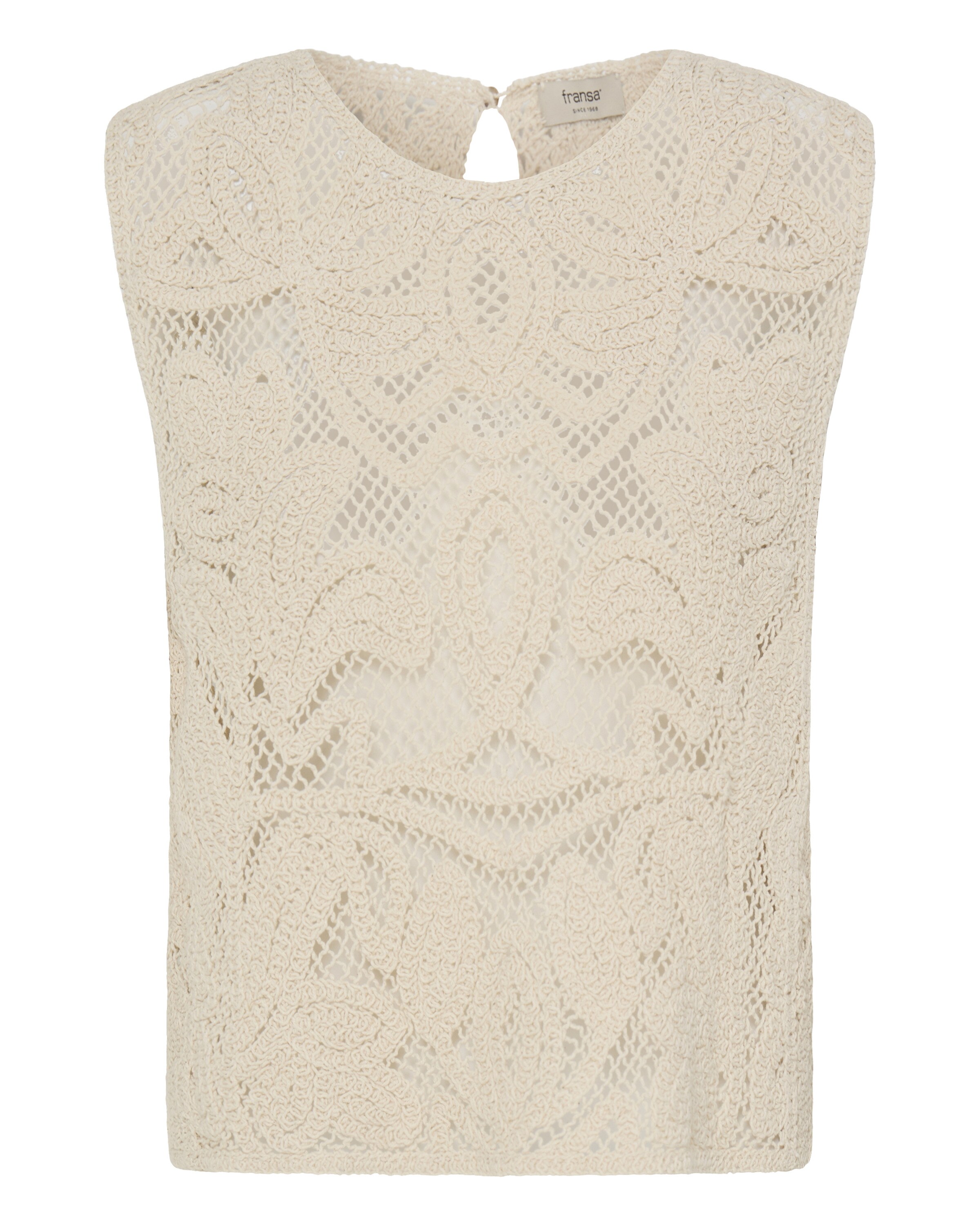 Fransa Top 'PRIM' in Beige: voorkant