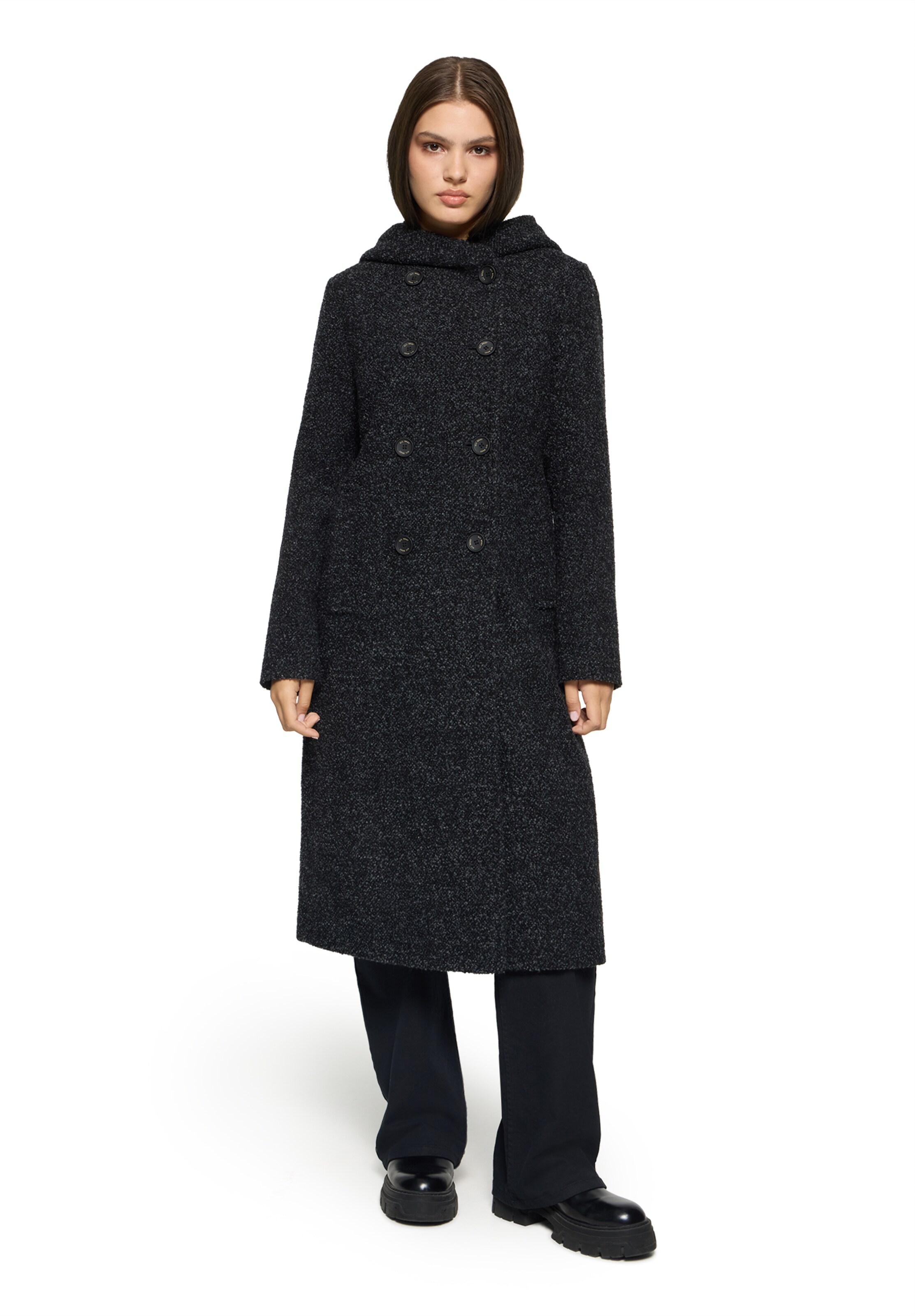 GIL BRET Mantel in Schwarz: Vorderseite