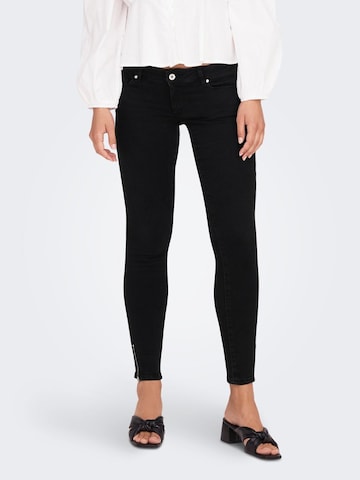 ONLY Skinny Jeans 'Coral' in Zwart: voorkant