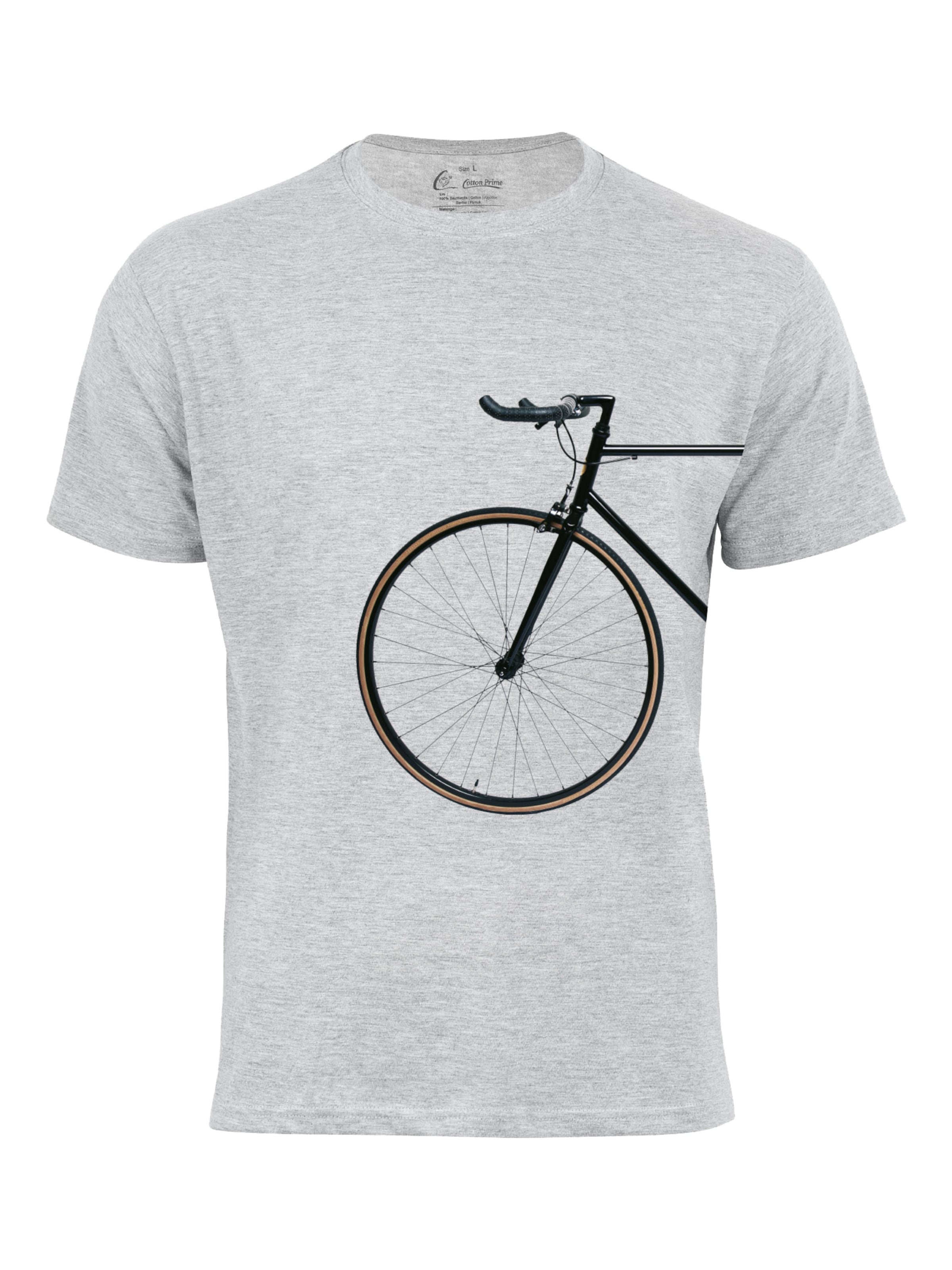 Cotton Prime Shirt 'Bike Lover' in Grijs: voorkant