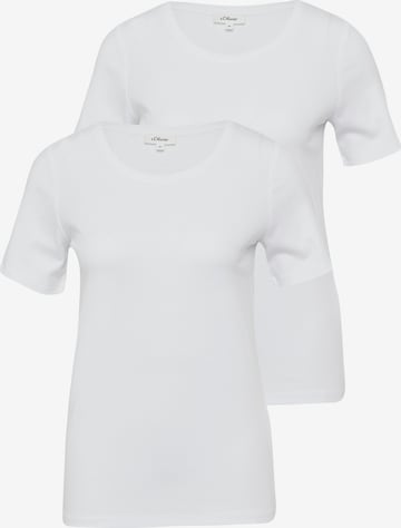T-shirt s.Oliver en blanc : devant