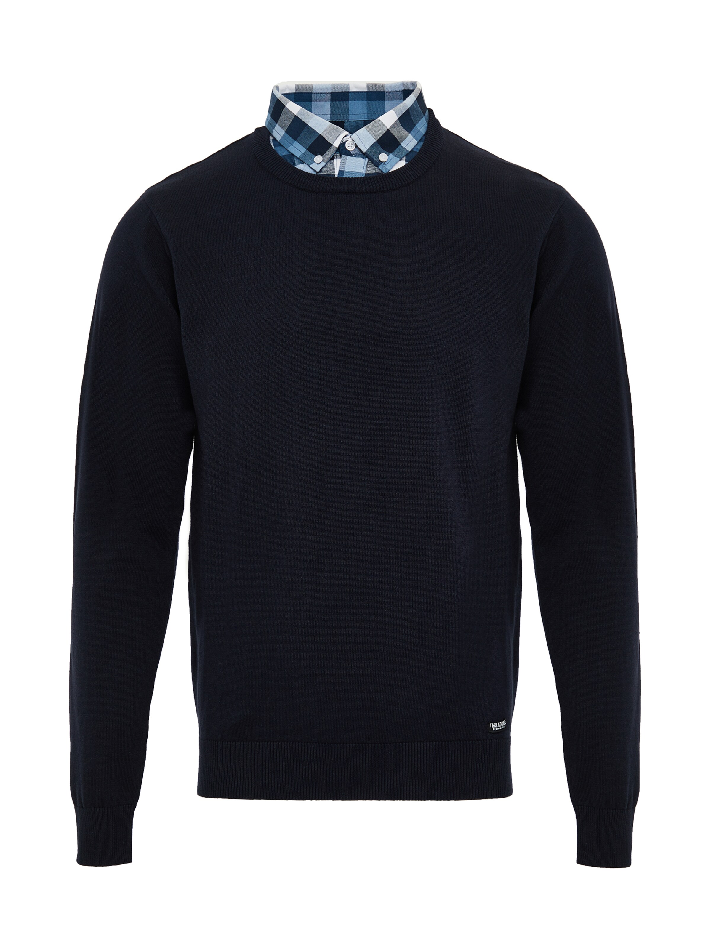 Threadbare Sweater 'Alexander' in Blue: front