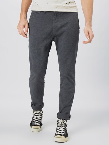 Superdry - Slimfit Pantalón chino en gris: frente