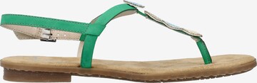 Rieker T-Bar Sandals in Green