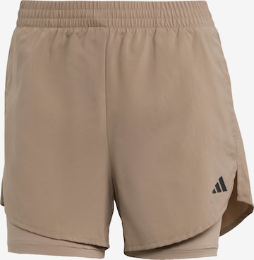 Pantalon de sport 'Made for Training' ADIDAS PERFORMANCE en marron : devant