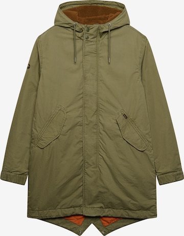 Superdry & Co Tussenparka in Groen: voorkant