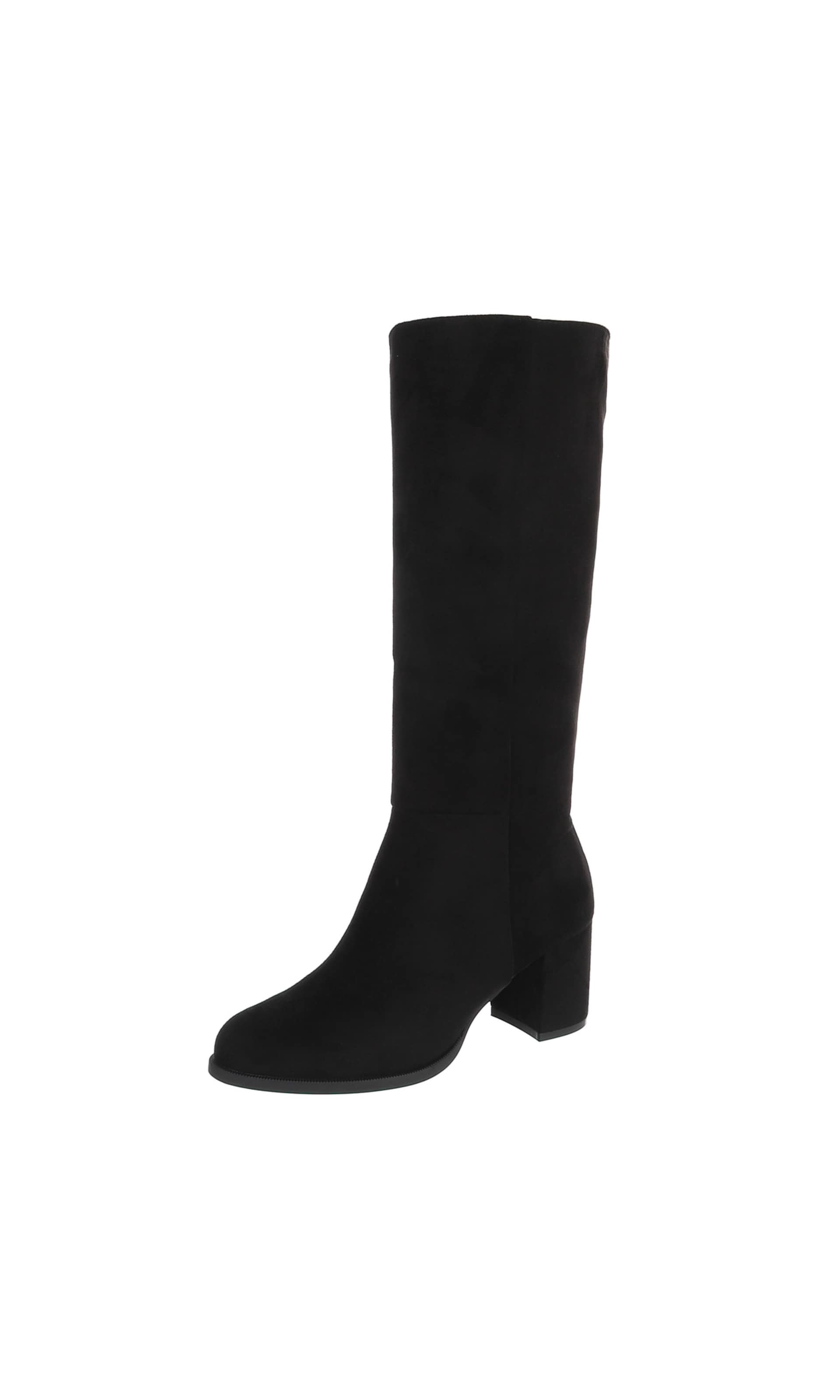 Ital-Design Stiefel in Schwarz: Vorderseite
