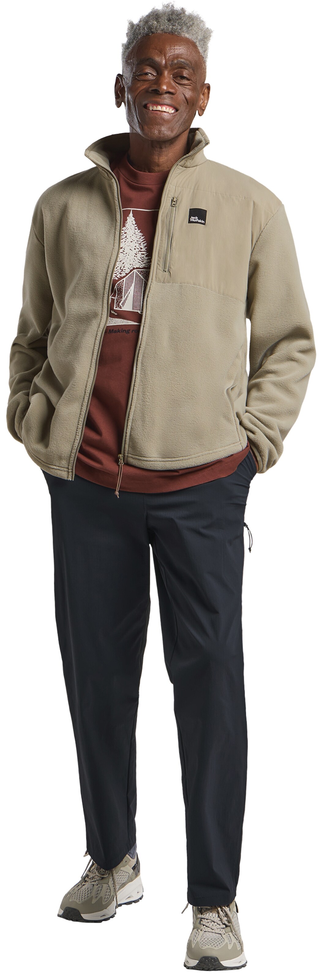 JACK WOLFSKIN Funktionsfleecejacke in Grau