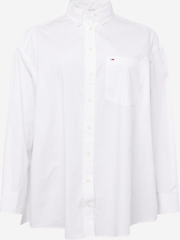 Tommy Jeans Curve Blouse in Wit: voorkant