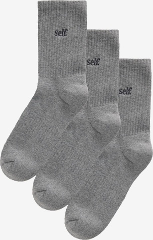 self. Socks in Grey: front