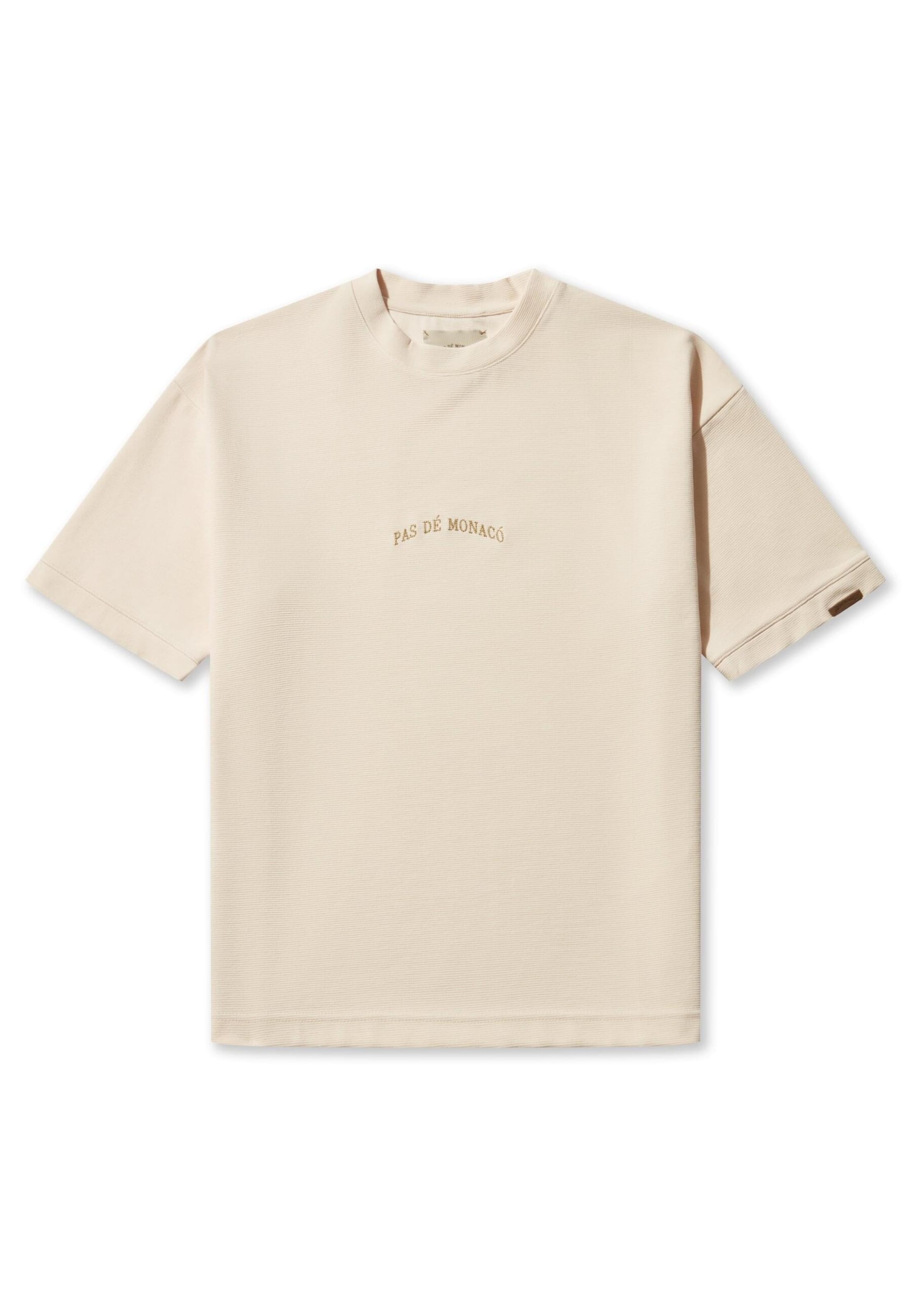 Maglietta 'JAQUARD V1' di Pas De Monaco in beige: frontale