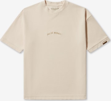 T-Shirt 'JAQUARD V1' Pas De Monaco en beige : devant