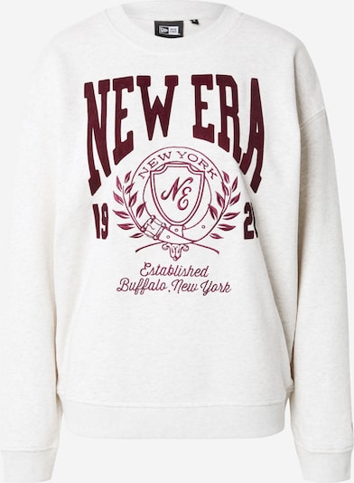 NEW ERA Sweater majica 'Crest' u svijetlosiva / burgund, Pregled proizvoda