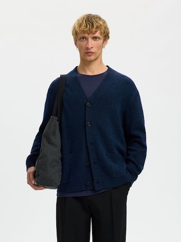 SELECTED Knit Cardigan in Blue: front