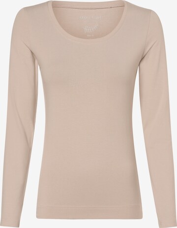 Marie Lund Shirt in Beige: voorkant