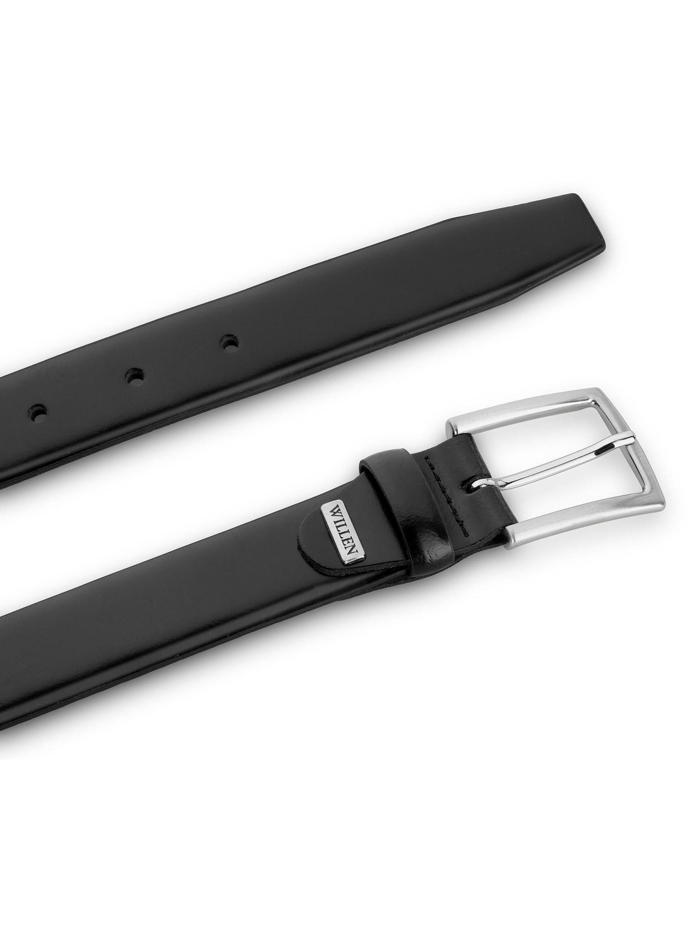 WILLEN Gürtel 'Glattledergürtel mit Kontrastrückseite'‌‌‌‌‌‌‌‌ in Schwarz