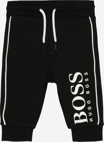 BOSS Kidswear Pants in Black: front