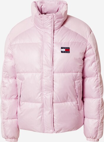 Tommy Jeans Winter Jacket in Pink: front