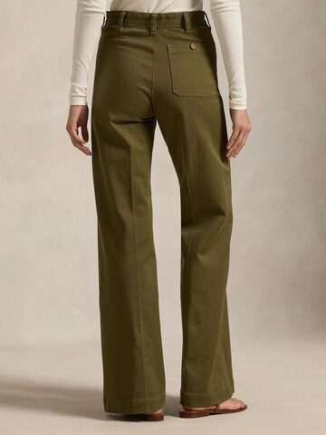 Polo Ralph Lauren Wide leg Παντελόνι με τσάκιση σε πράσινο