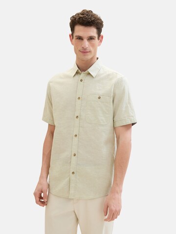 TOM TAILOR Regular fit Button Up Shirt in Green: front