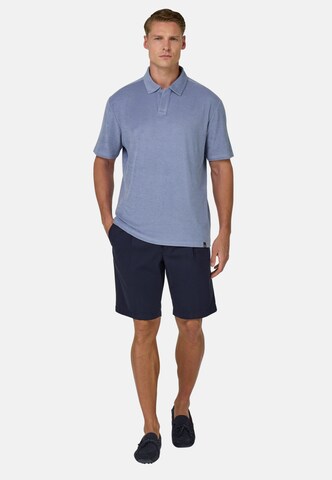 Boggi Milano Regular Bandplooibroek in Blauw
