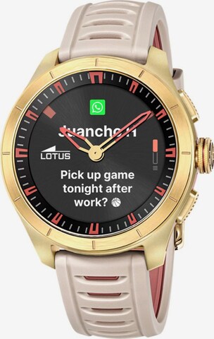 Montre digitale Lotus en beige : devant