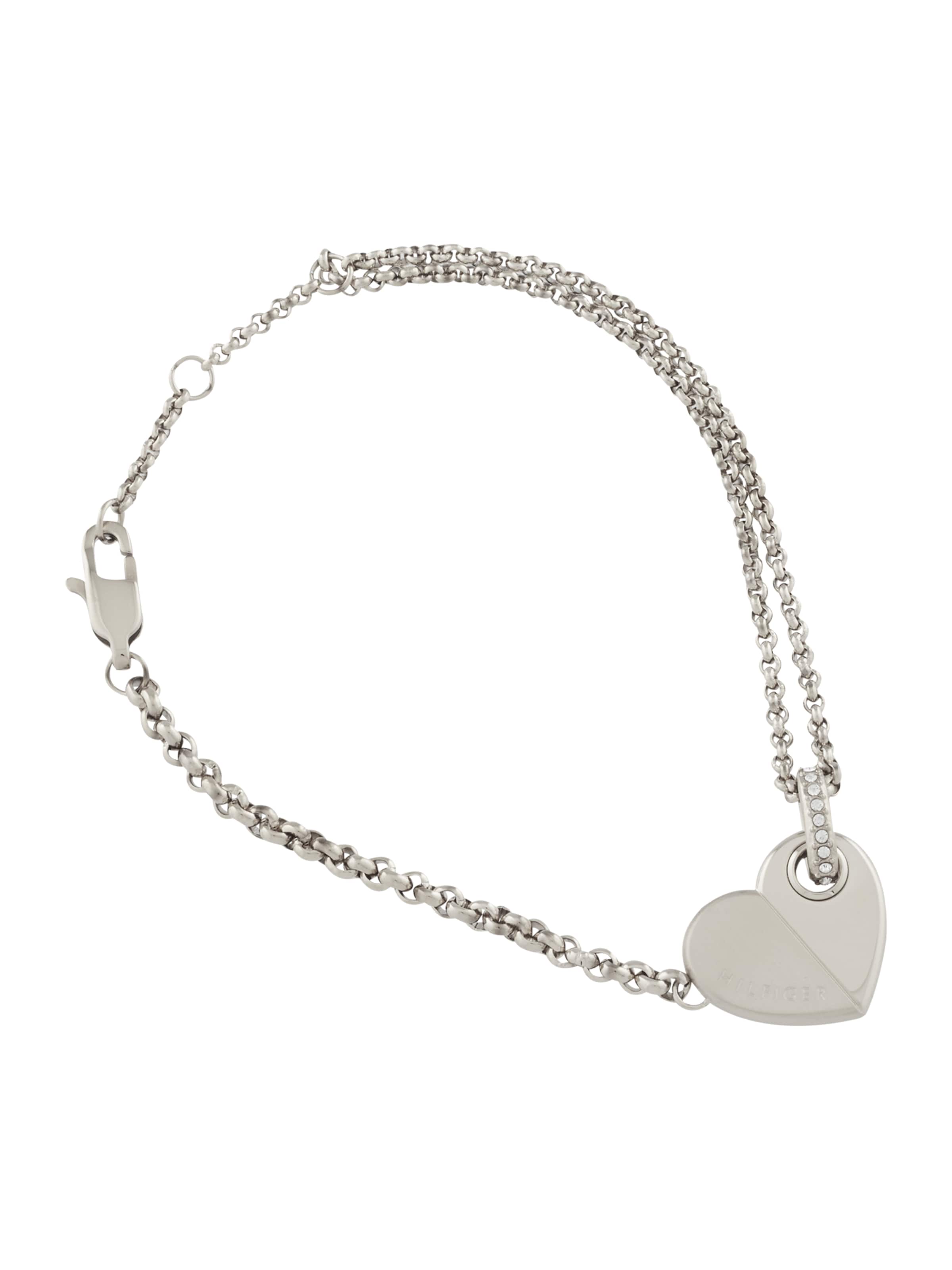 TOMMY HILFIGER Zapestnica | srebrna barva