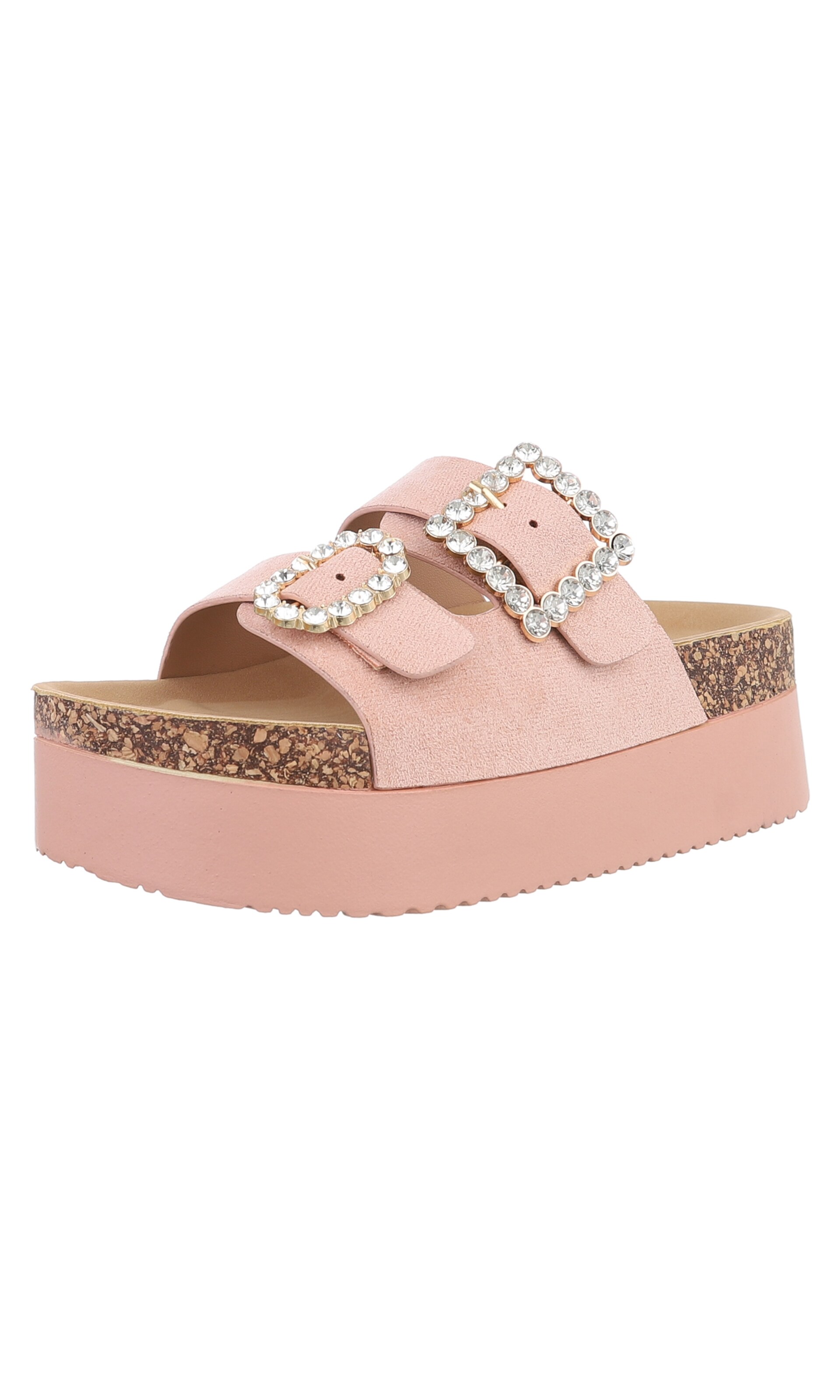 Ital-Design Pantolette in Pink: Vorderseite