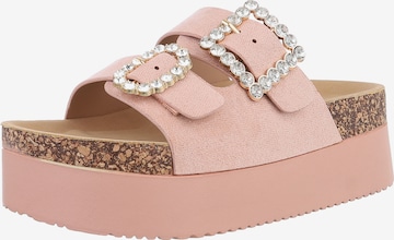 Ital-Design Pantolette in Pink: Vorderseite