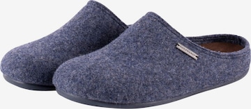 SHEPHERD Muiltjes 'Jon' in Blauw: voorkant