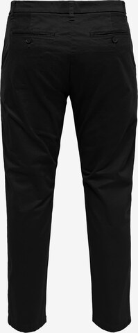 Coupe slim Pantalon à pince 'CAM' Only & Sons en noir