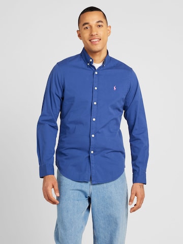 Polo Ralph Lauren Slim fit Overhemd in Blauw: voorkant