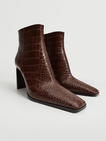 MANGO Ankle Boots 'Valen' in Brown