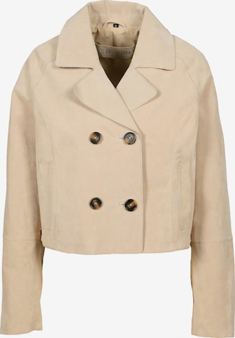 balta FREAKY NATION Demisezoninė striukė ' Lederjacke ': priekis