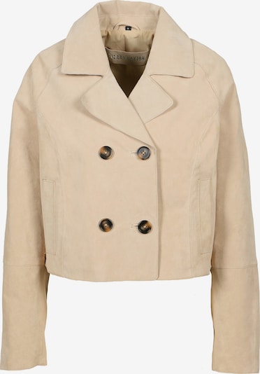 FREAKY NATION Jacke ' Lederjacke ' in XXXL in beige / perlweiß, Produktansicht