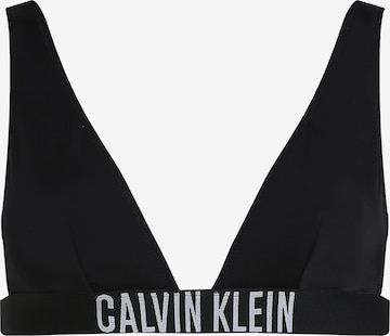 Calvin Klein SwimwearTrokutasti Bikini gornji dio - crna boja: prednji dio