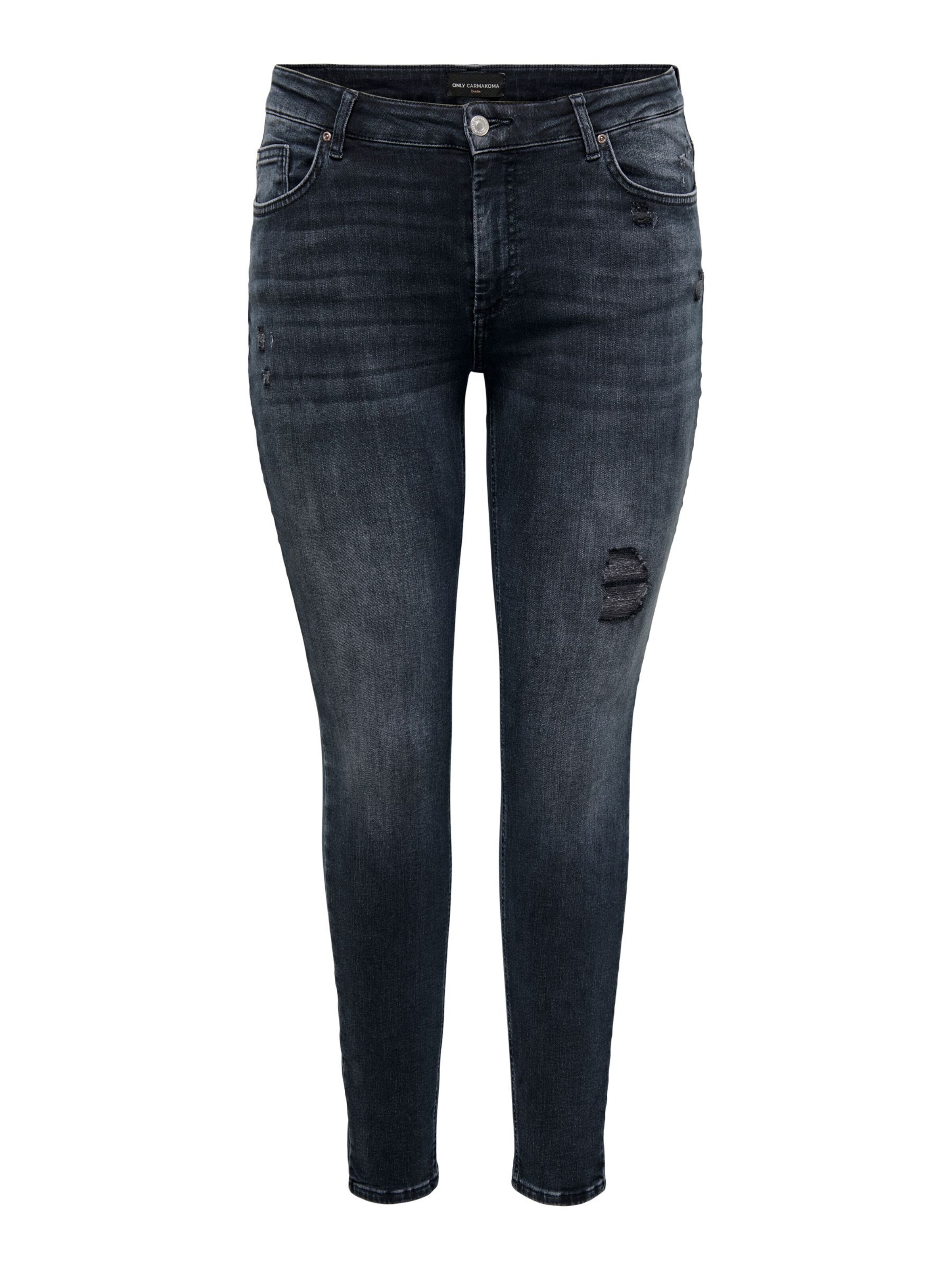 ONLY Carmakoma - Skinny Vaquero 'CARWilly' en negro: frente