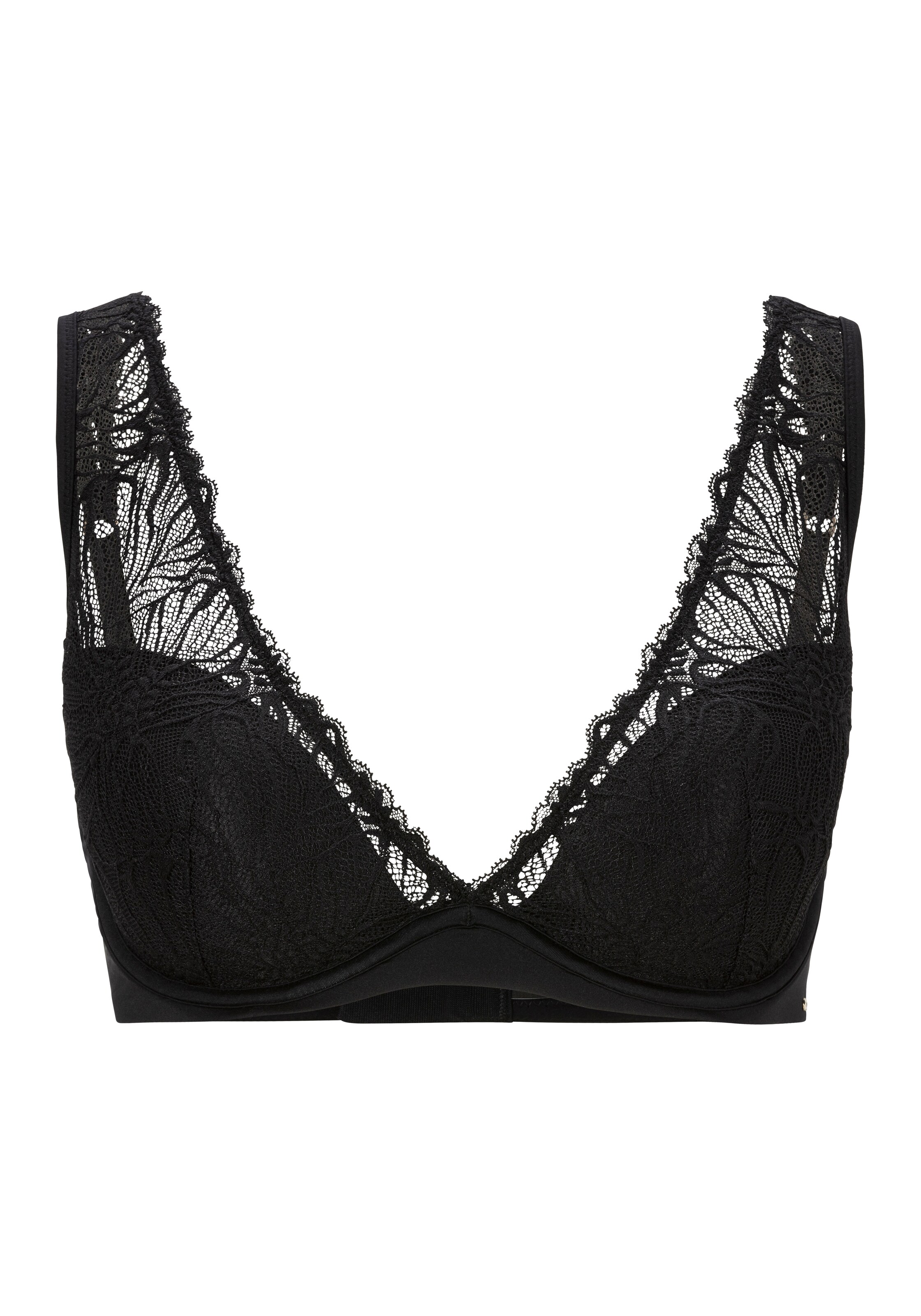 BOSS Triangel BH in Schwarz: Vorderseite