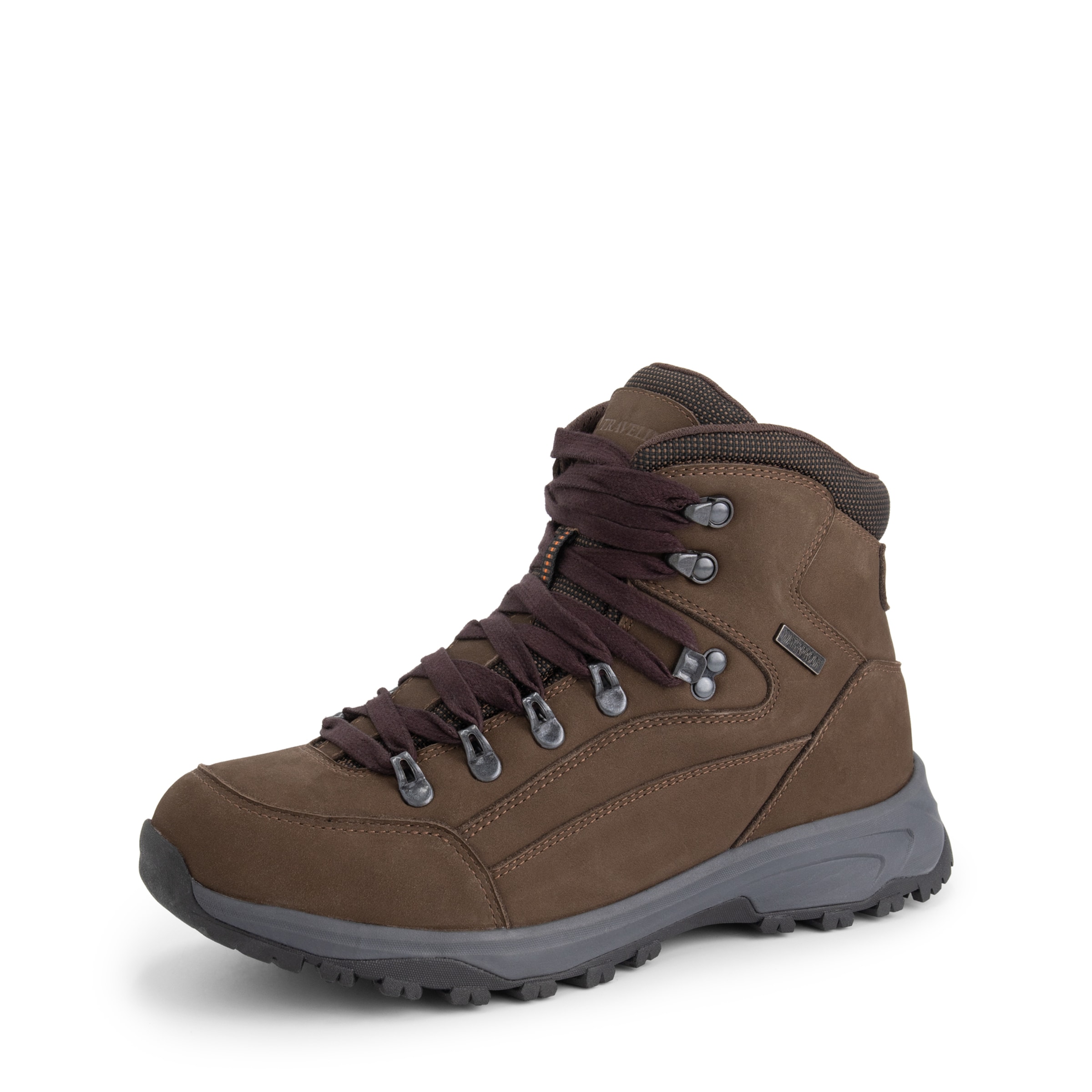 Travelin Outdoor rubber boot in Brown: front