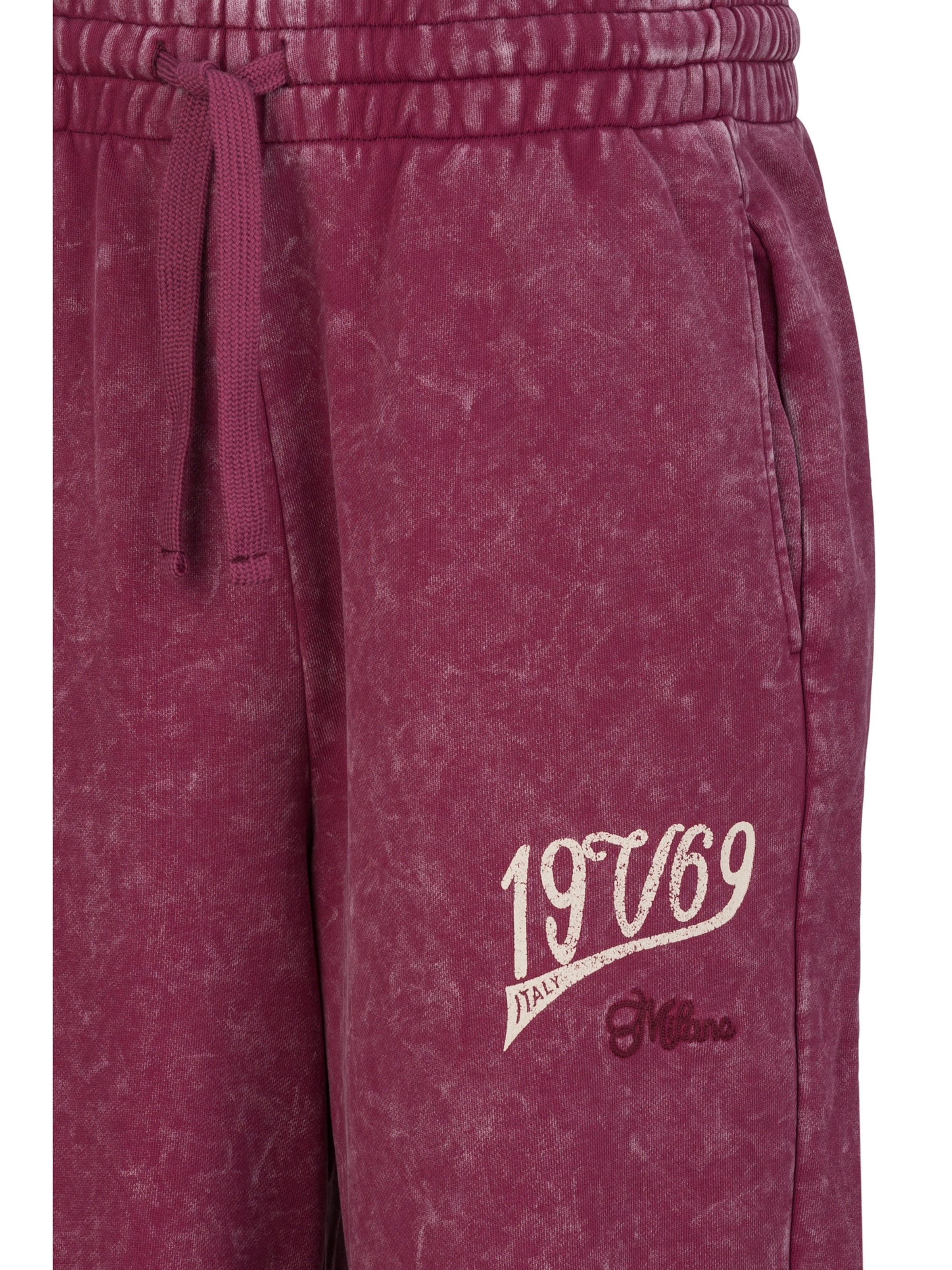 19V69 ITALIA Tapered Sportbroek in Rood: voorkant