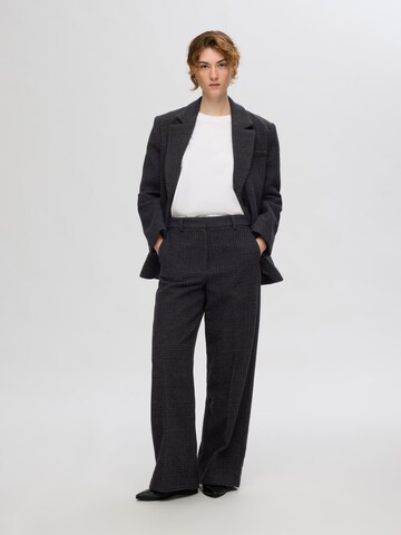Wide Leg Pantalon à plis SELECTED en gris